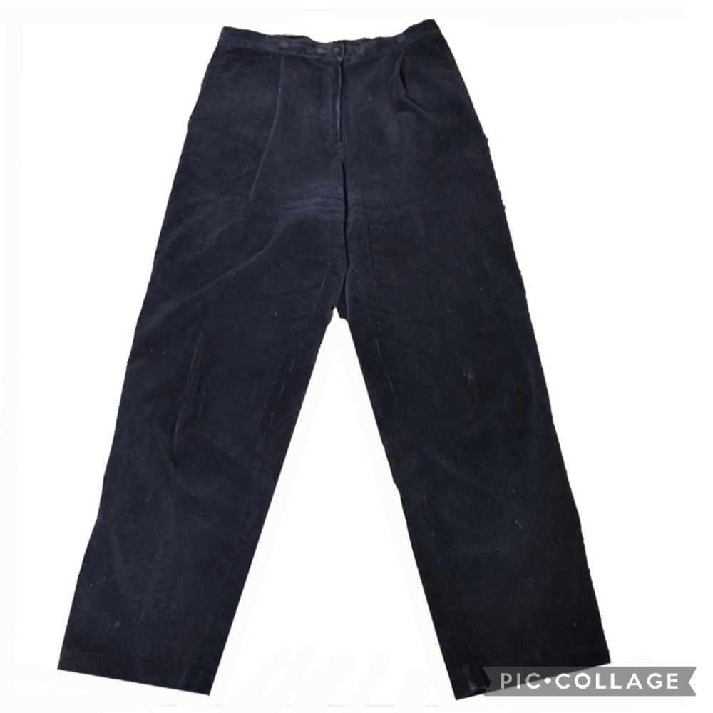 Liz Claiborne Lizsport Corduroy Pants Women's 8 Pleated Preppy Capsule 90s Style